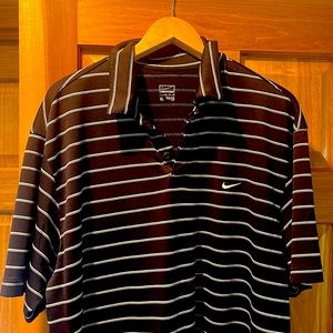 Black and white Nike golf shirt. Great shape!